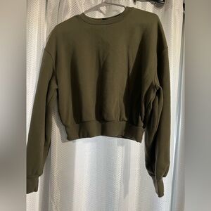 Forest green cropped sweatshirt